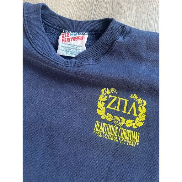 Vintage 90's Hanes Sweatshirt East Central University Blue Size XL - Picture 3 of 3